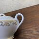 ADP France white and gold porcelain sugar bowl