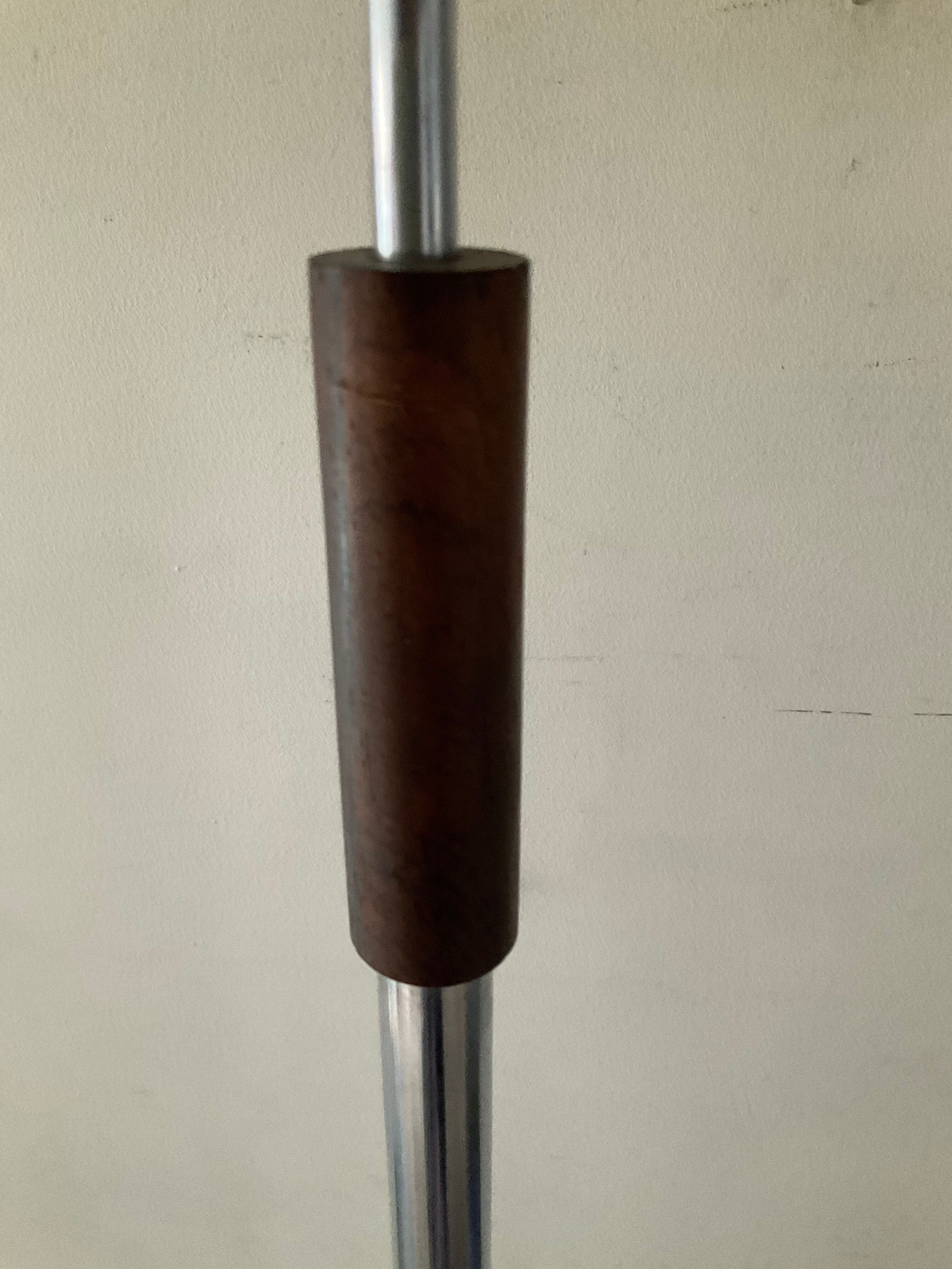 1970s floor lamp in metal and teak