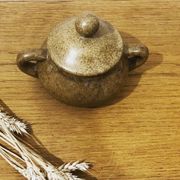 Stoneware sugar bowl
