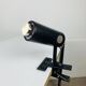Vintage black metal clamp spotlight