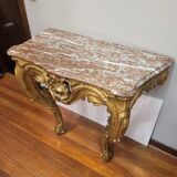 Console d'appui, murale en bois sculpté doré, Louis XV, XVIIIe siècle, France