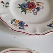 Set of 12 Sarreguemines Plates, Agreste Models