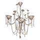 Lustre, crystal and silver-plated metal, Swedish neoclassicism