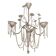Lustre, crystal and silver-plated metal, Swedish neoclassicism