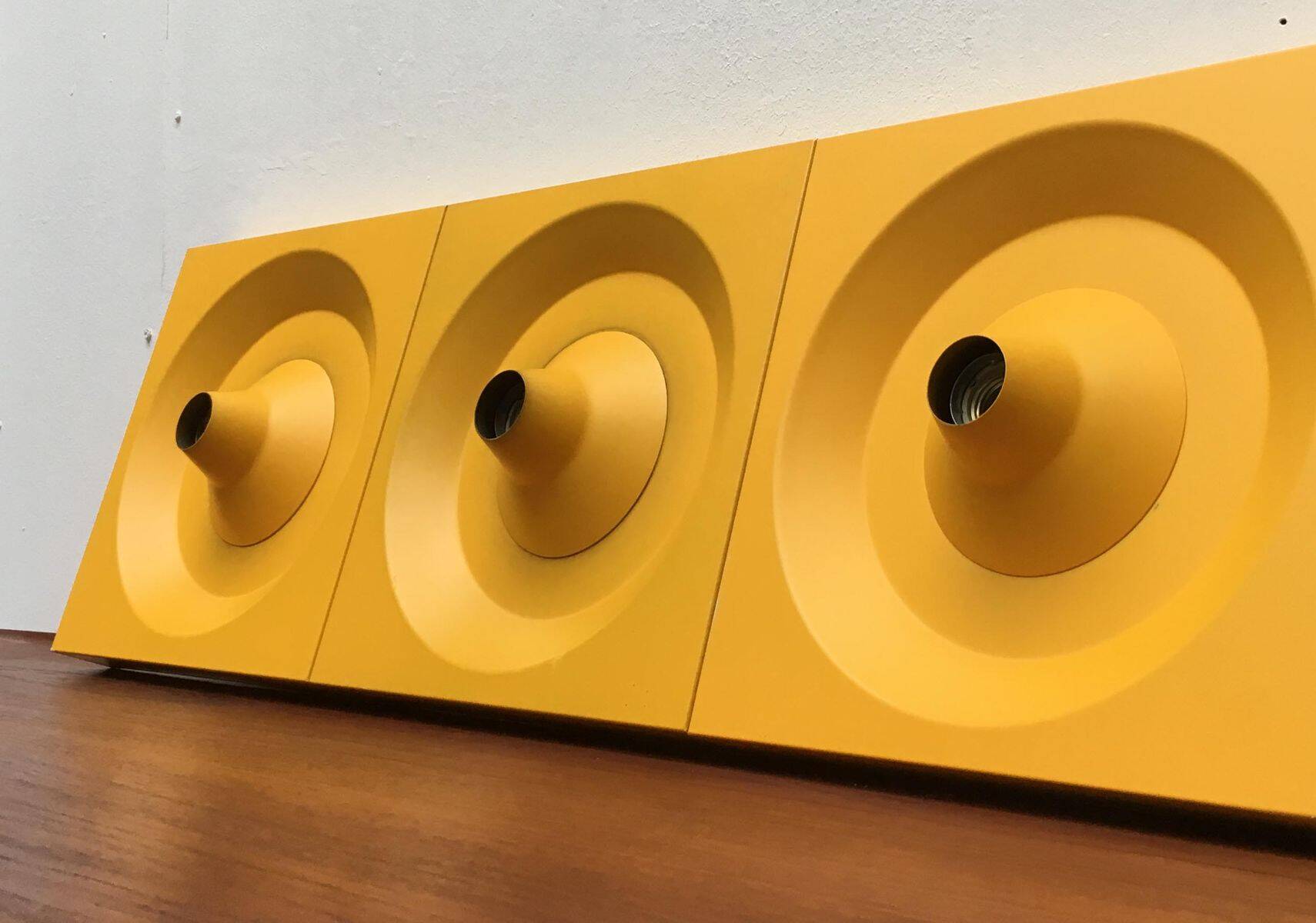 Wall lamp or ceiling light in metal by Klaus Hempel for Kaiser Leuchten, 1970s.