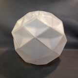 Old art Deco glass ball hanging lamp frosted diameter 28cm