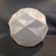 Suspension boule Art Déco en verre pressé dépoli diamètre 28cm