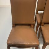Set of eight Regency style chairs in solid oak, 20th century