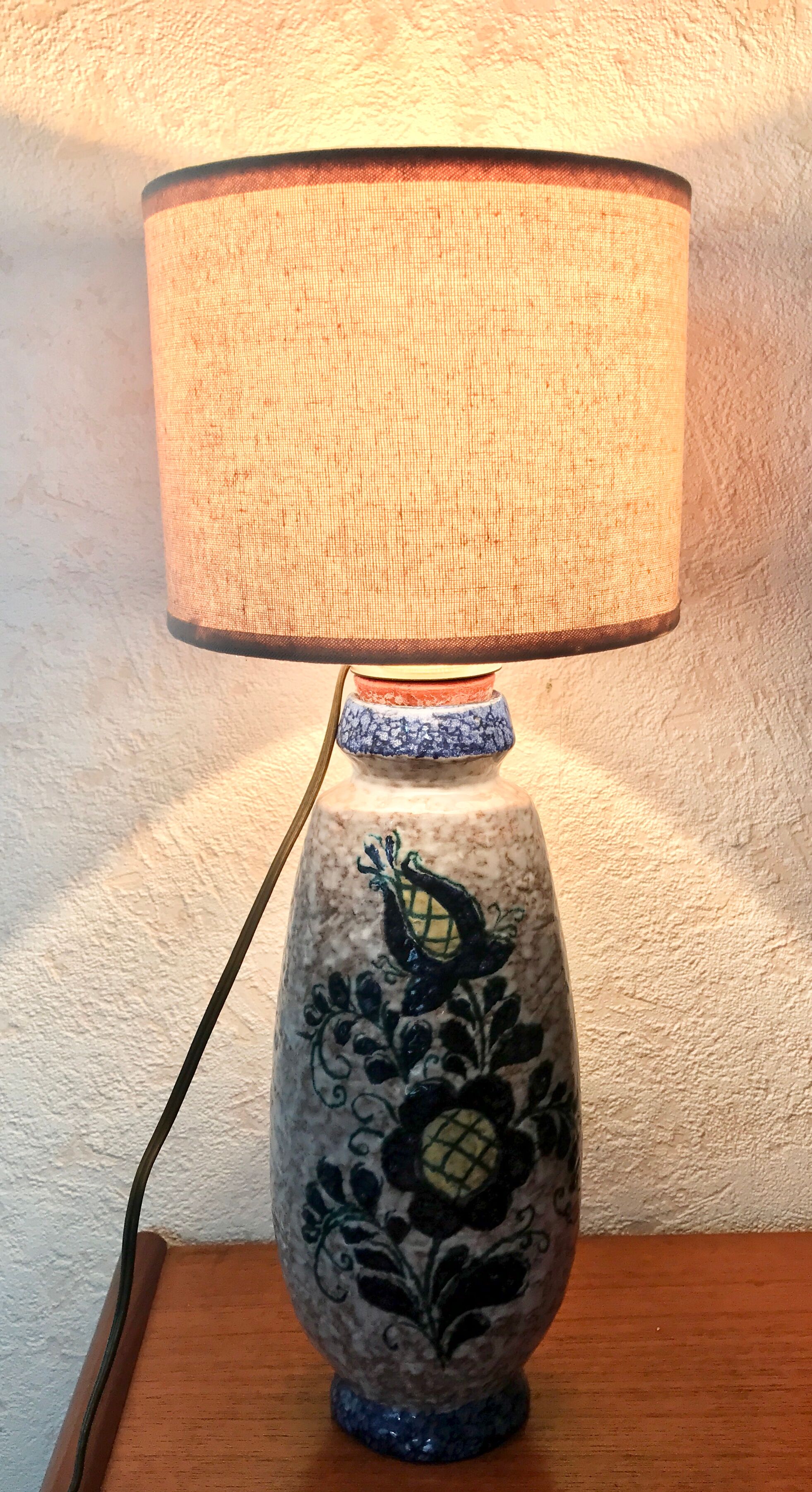 Night blue sandstone lamp foot