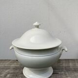 Plain white Creil soup tureen