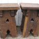 Pair of ancient Gothic stools