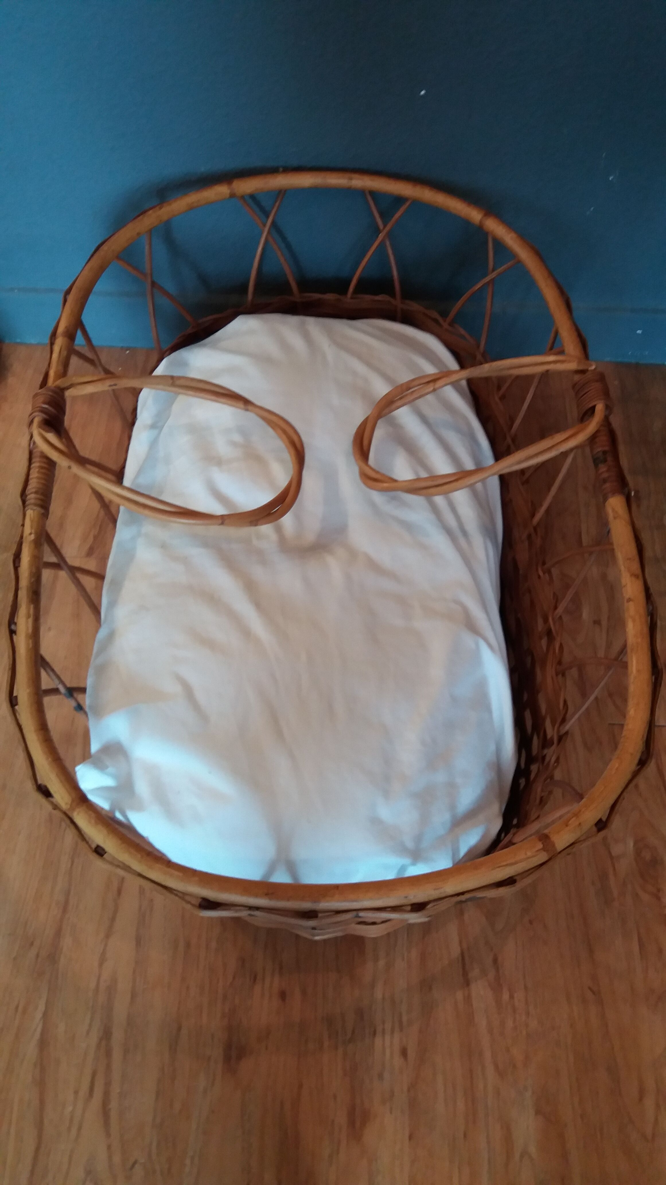 Retro wicker bassinet
