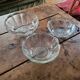 Trio of molded glass salad bowls – floral shape Ø 18/20/23 cm