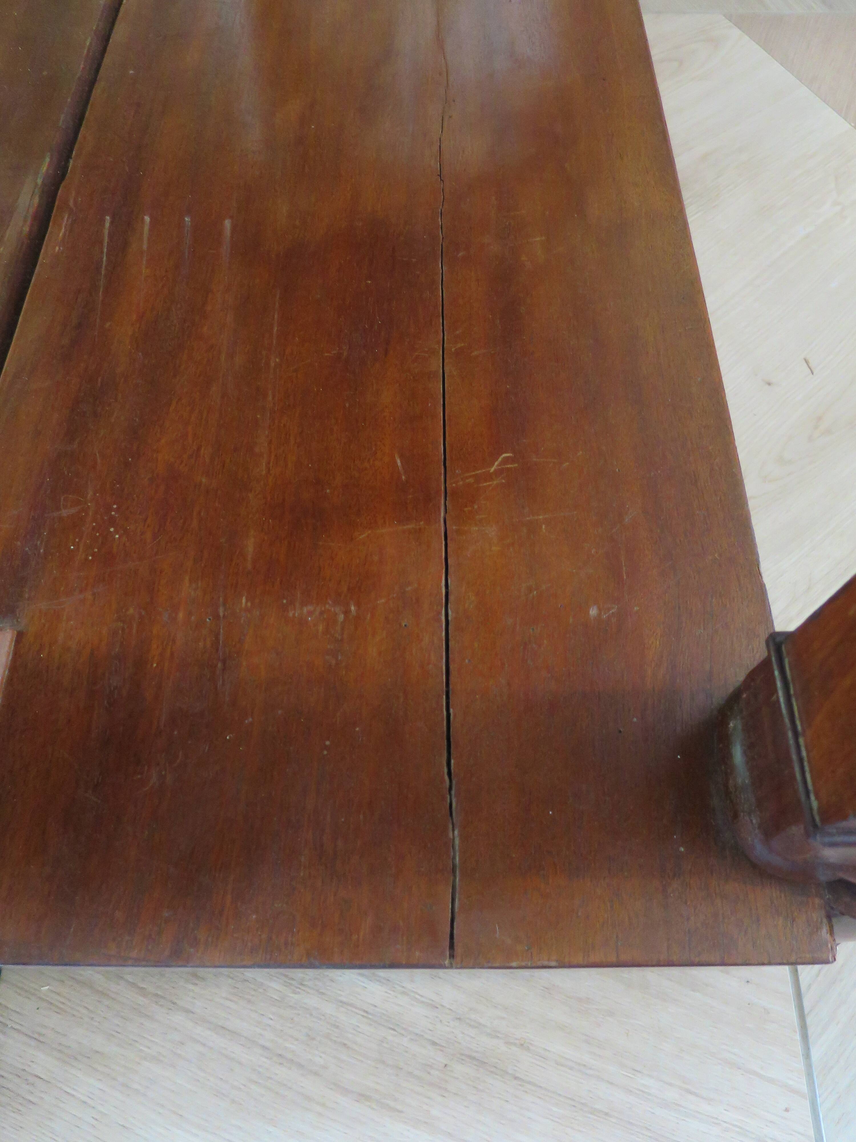 console-style empire/restauration-à crosses-fond de miroir-pieds griffes