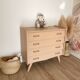 Commode vintage beige rosé
