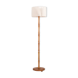 Lampadaire en bois et abat-jour en corde de coton
