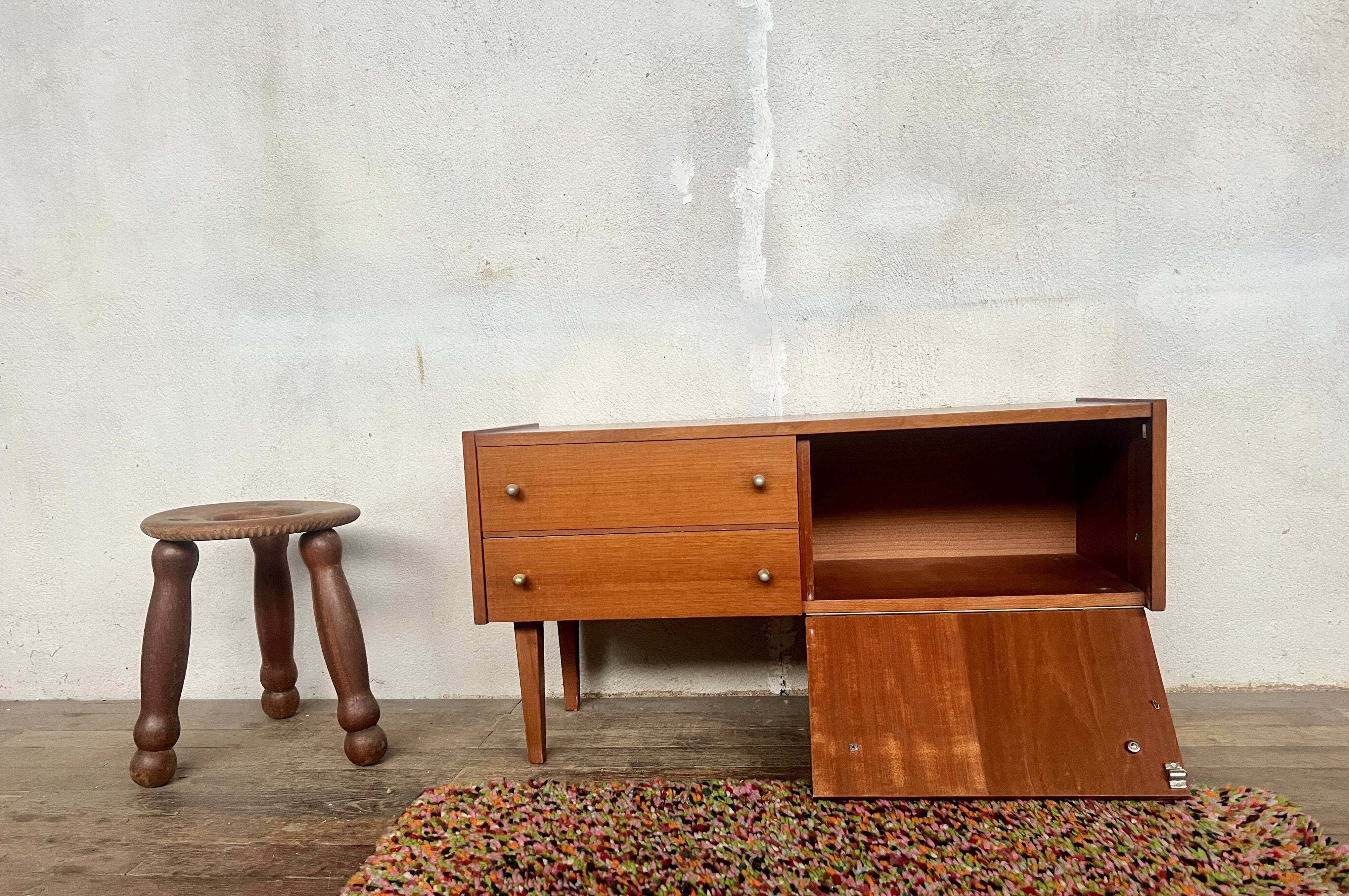 Enfilade / Meuble TV scandinave en teck 1960