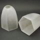 Set of 2 Art Deco Style Hexagonal White Opaque Glass Replacement Shades