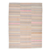 8x10 Salmon & Blue Soft Vintage Rug, 229x311Cm SK33342