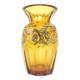 Art déco vase, honey crystal, Poland, 1930s