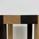 Table d'appoint en bois massif vintage style échiquier, années 1970