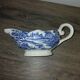 Lunéville porcelain - blue landscape sauce boat