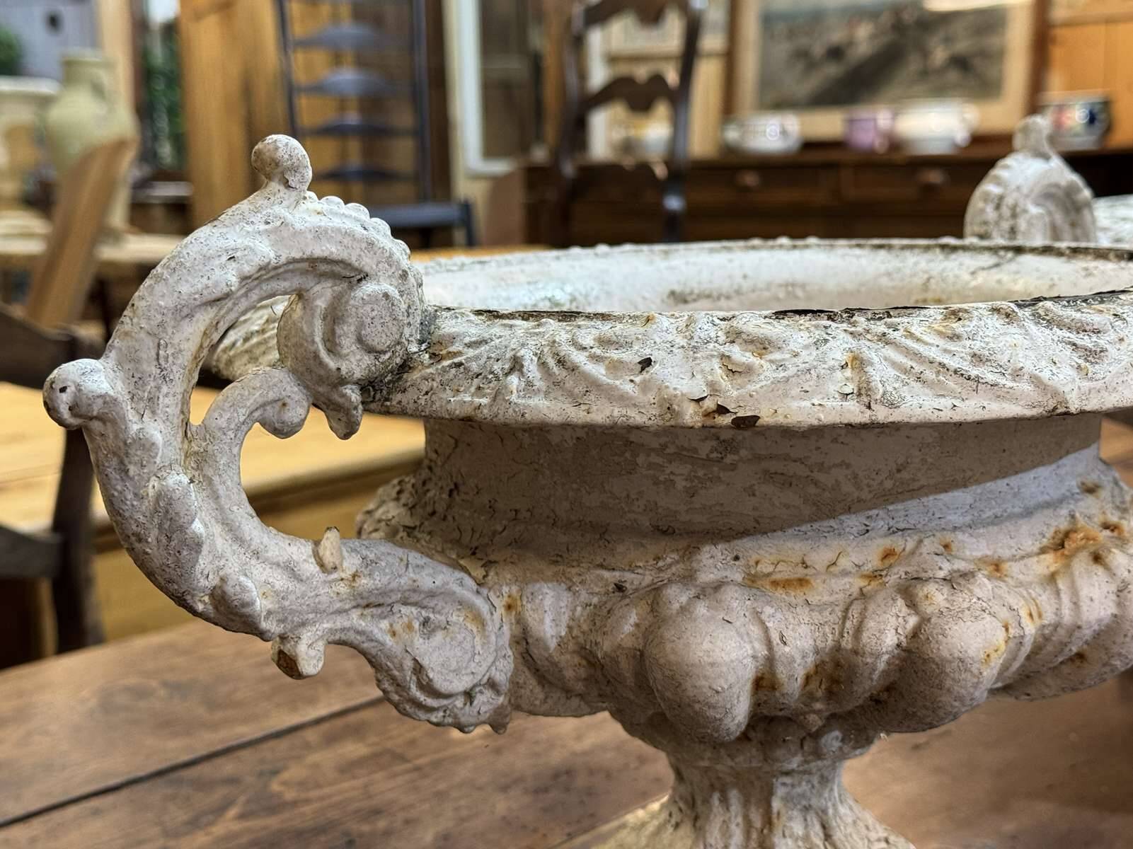 Pair of Medici vases in cast iron from the 19th century.