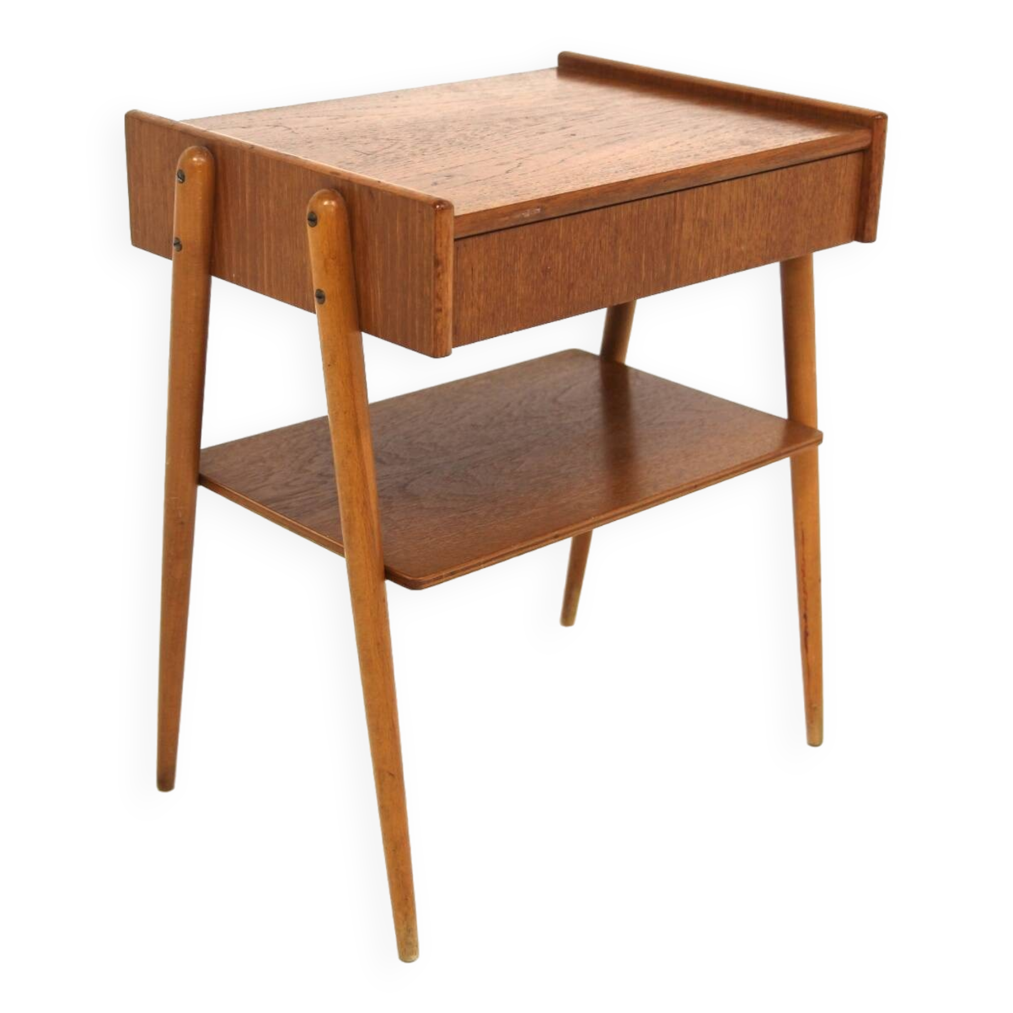 Scandinavian teak bedside table, AB Carlströms & Co Möbelfabrik, Sweden, 1960s