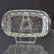 2 transparent glass ramekins with handles in very good condition.