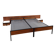 Two-person bed Japanese series Cees Braakman Pastoe and Auping with bedside table.