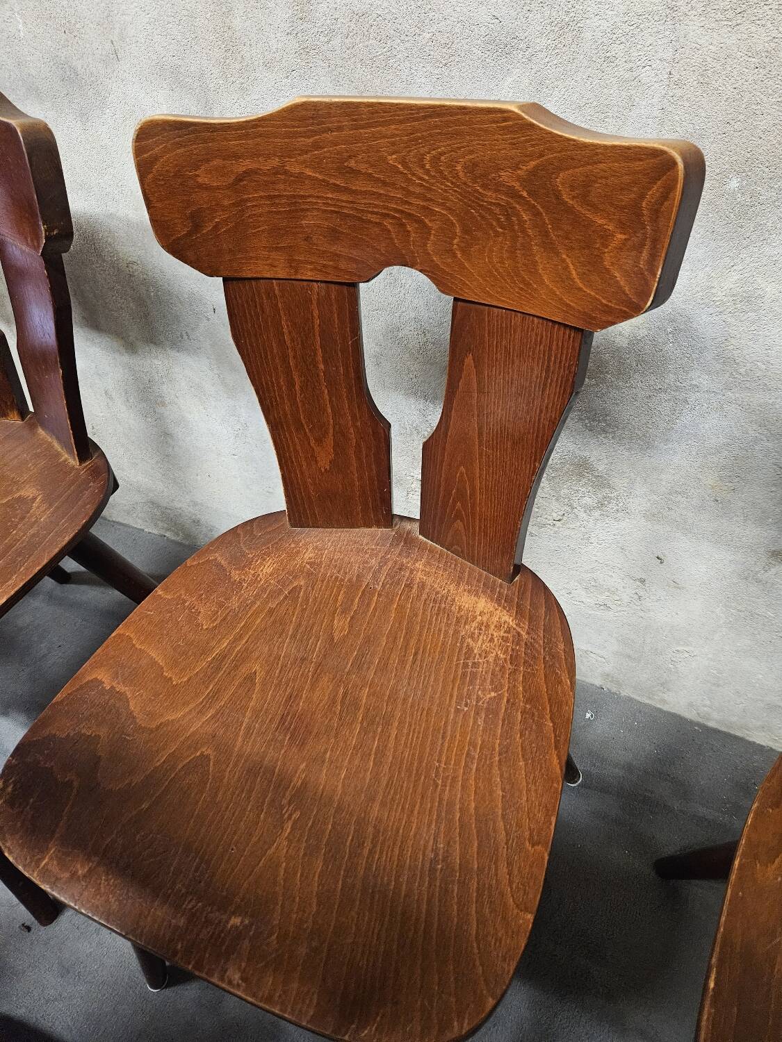 Set of 12 vintage bistro chairs 1960