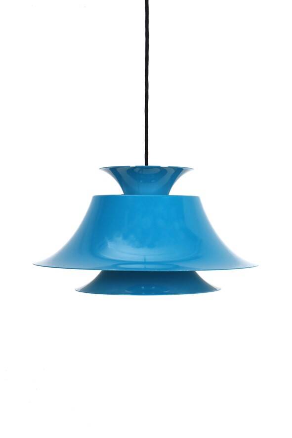 Blue Fog & Mørup / Erik Balslev pendant lamp / Mid-century Danish modern design / 1970s