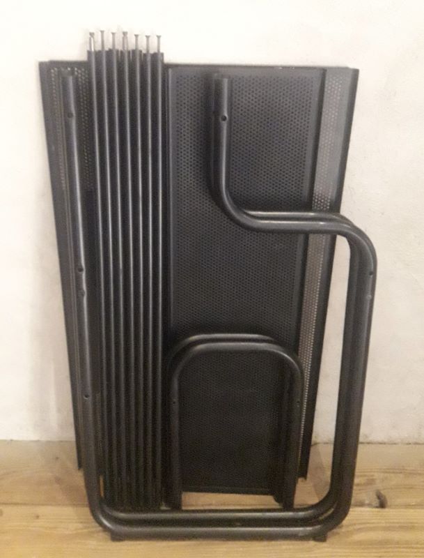 Desk shelves metal black vintage 80s