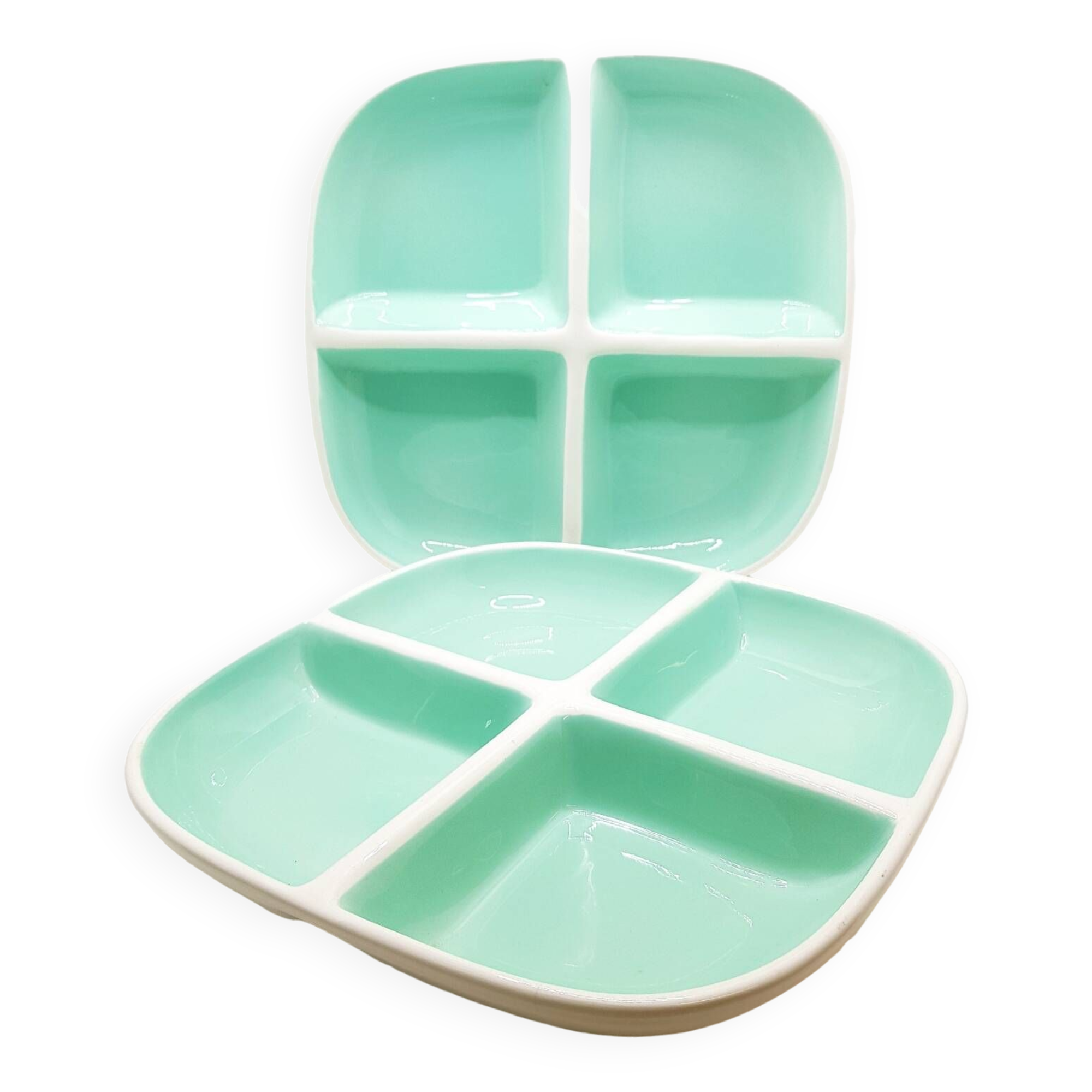 Divided mint serving plates