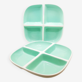 Divided mint serving plates