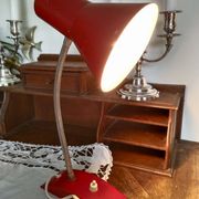 Red and gold cocotte lamp, flexible, 1950s