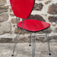 Pair of eiffel, bakelite and metal foot chairs, vintage, 70s