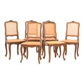 Suite de 6 chaises cannées