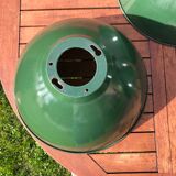 4 abat-jours émaillés industriels