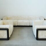 1973 “Cornaro” Sofa & Armchair Set by Carlo Scarpa for Simon