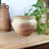 Grand Cache-Pot en Grès Vernissé – Signé Accolay n 18, H 19,5 cm