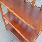 Vintage rattan shelf 4 levels – rattan bookcase