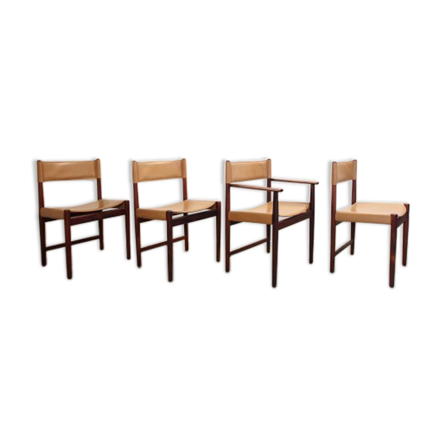 Set of 4 chairs Kurt Ostervig for Sibast Furniture rosewood