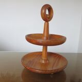 Scandinavian wooden servant 60s 70s