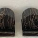 Pair of Portoro marble bookends
