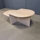 Paire de tables basses en travertin vintage ou tables d'appoint, années 1970.