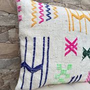Handmade Berber wool cushion: Moroccan Kilim cushion (45x45cm)