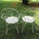 Paire de fauteuils en fer forgé