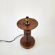 Vintage turned wooden lamp Art Deco style