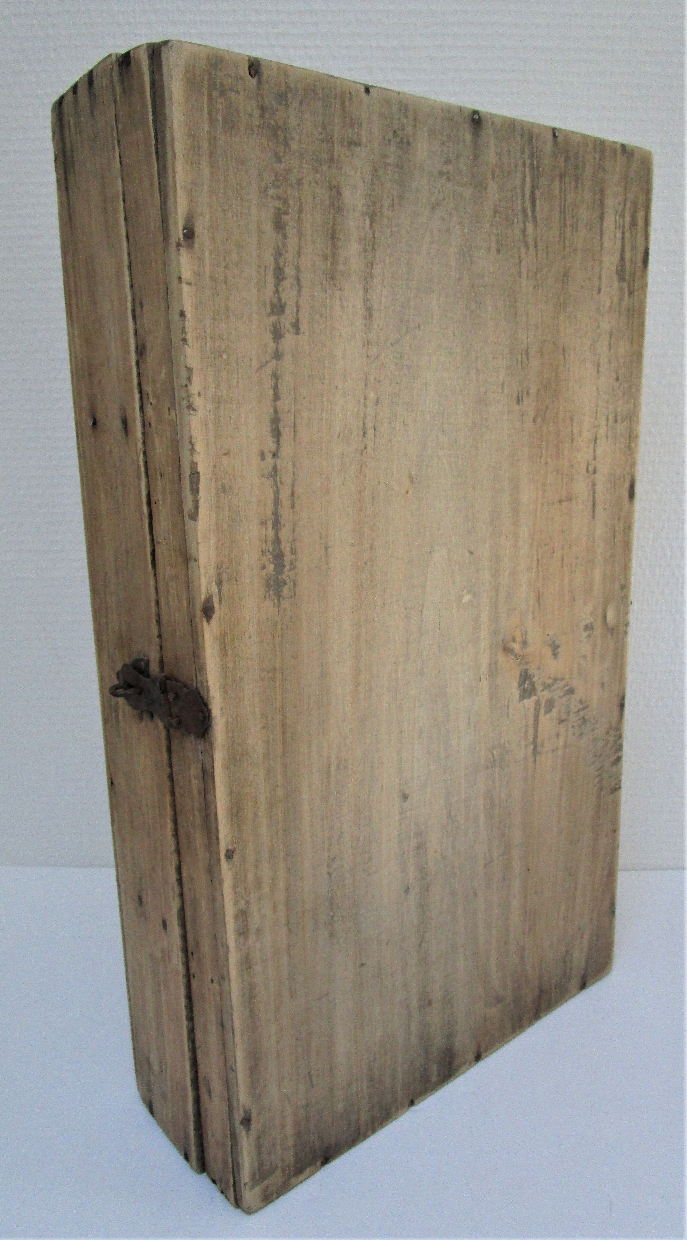 Two boxes clear solid wood patinated early 20th century